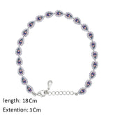 عصفور كريستال انسيال فضة تنس عيار 925 بتصميم كمثري متعدد الالوان مرصع بالزركون